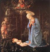 LIPPI, Fra Filippo Madonna in the Forest oil painting reproduction